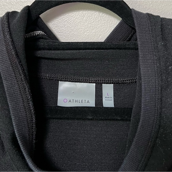 Athleta No Sweatin’ It Pullover Hoodie Sweatshirt in Black - Picture 4 of 4
